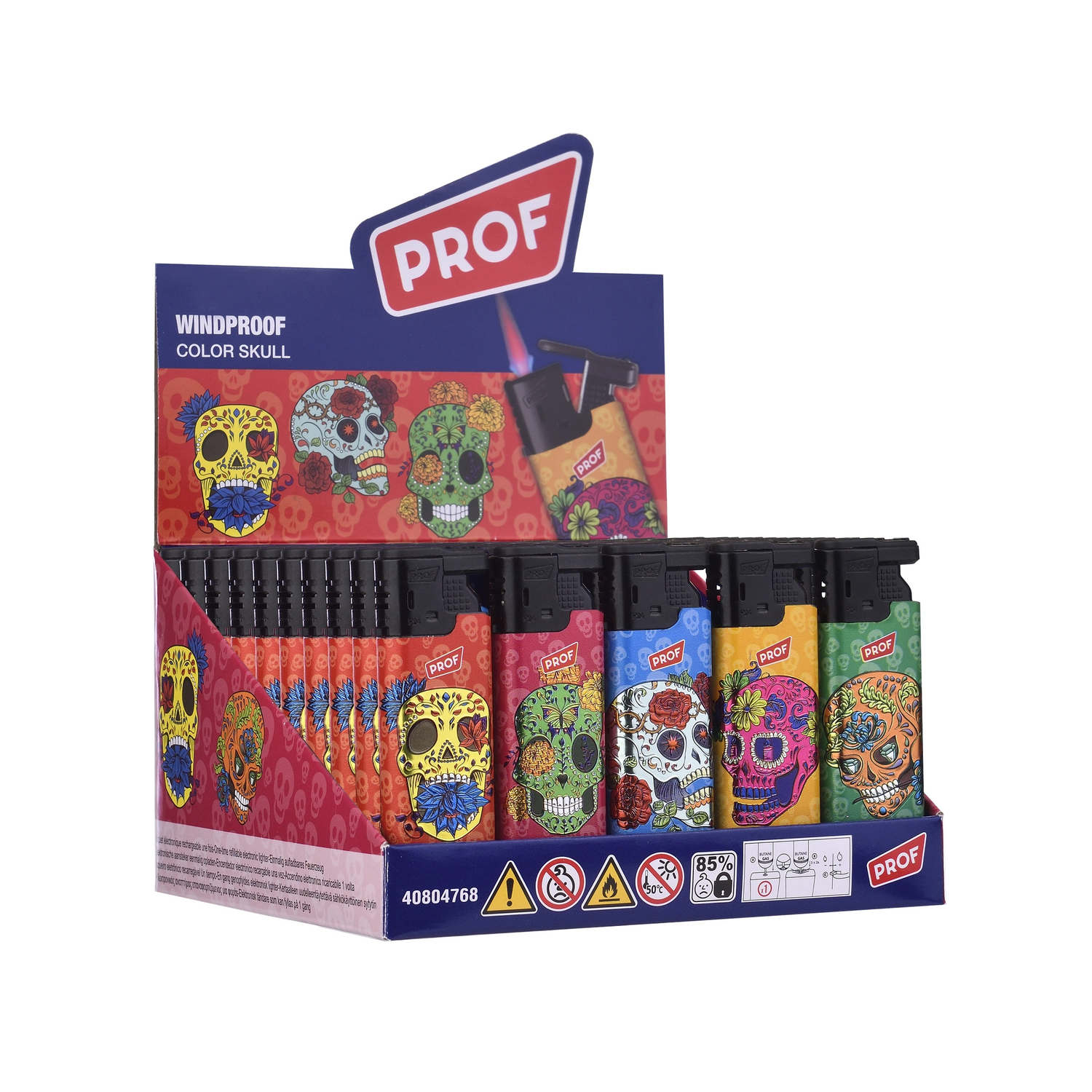 Prof - 3D Feuerzeuge - Effect Color Skull