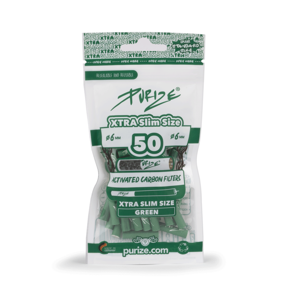 Purize Filter - XTRA Slim - Green - 50 Stück
