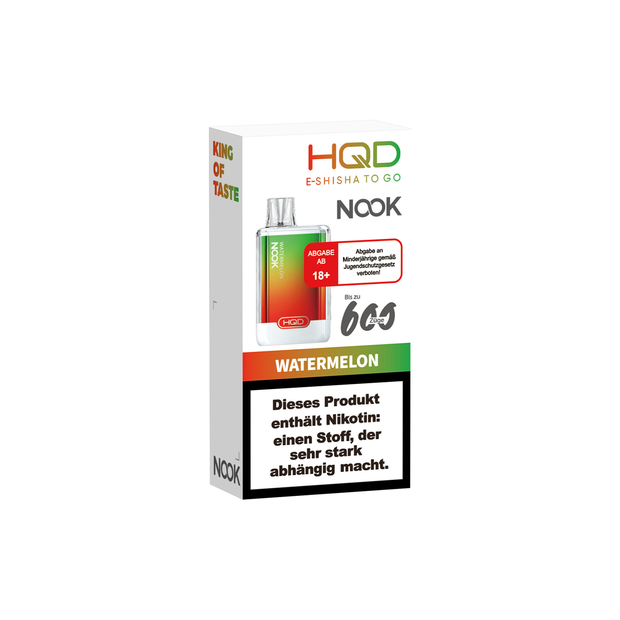 Hqd Nook - E-Shisha 600 Züge - Watermelon