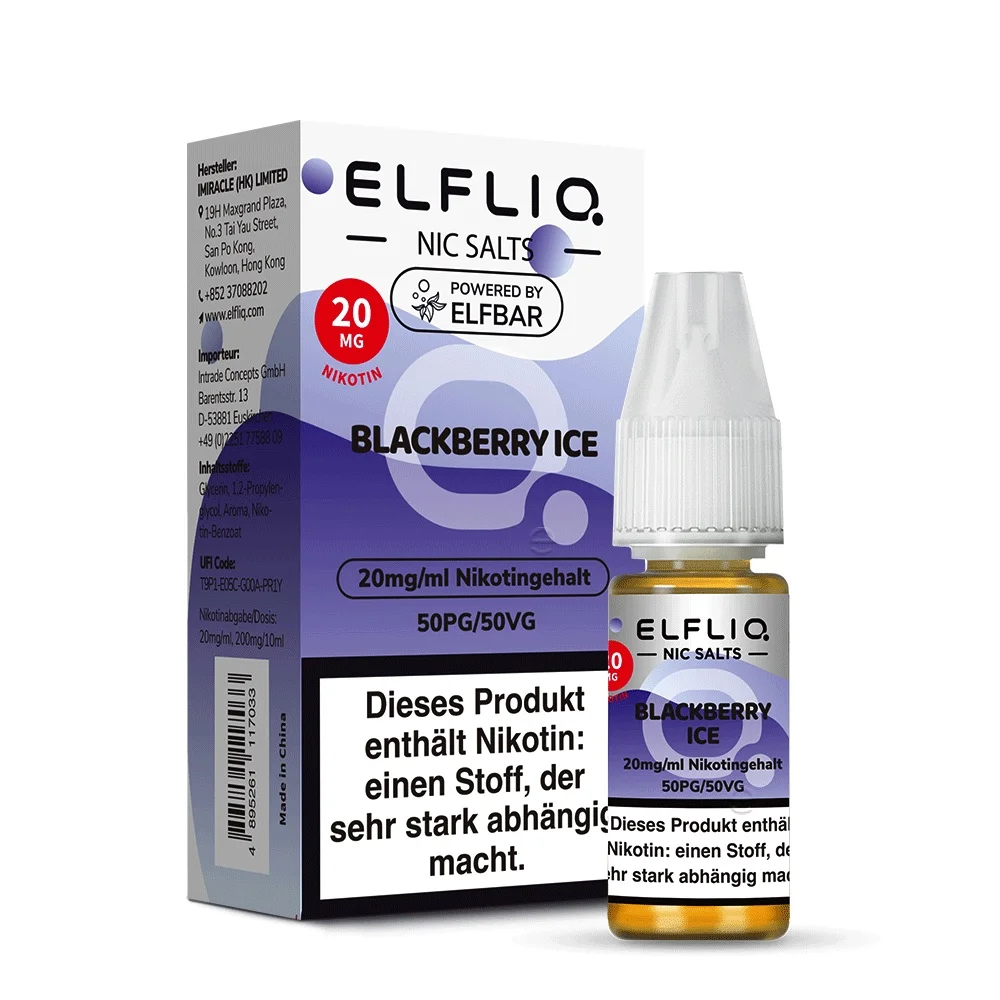 Elfbar Elfliq 10ml - Blackberry Ice 20mg