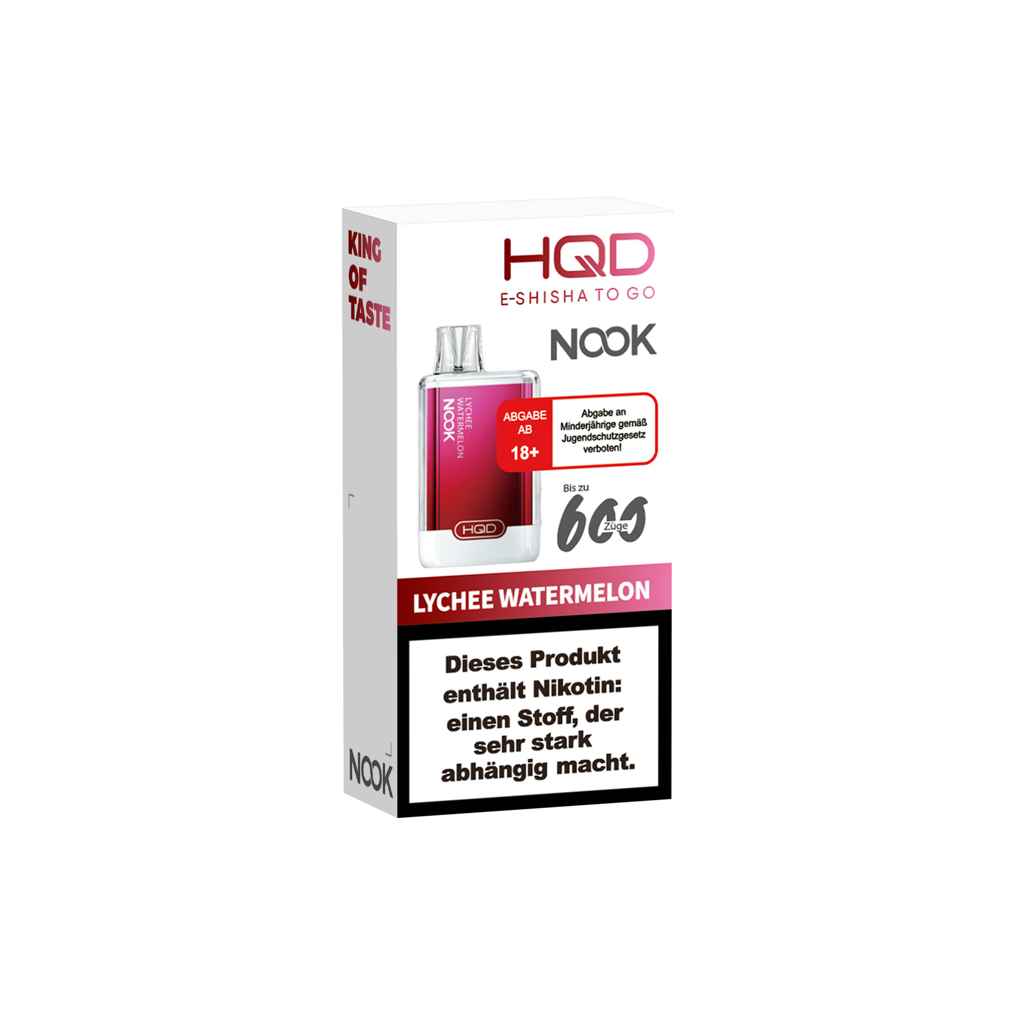 Hqd Nook - E-Shisha 600 Züge - Lychee Watermelon