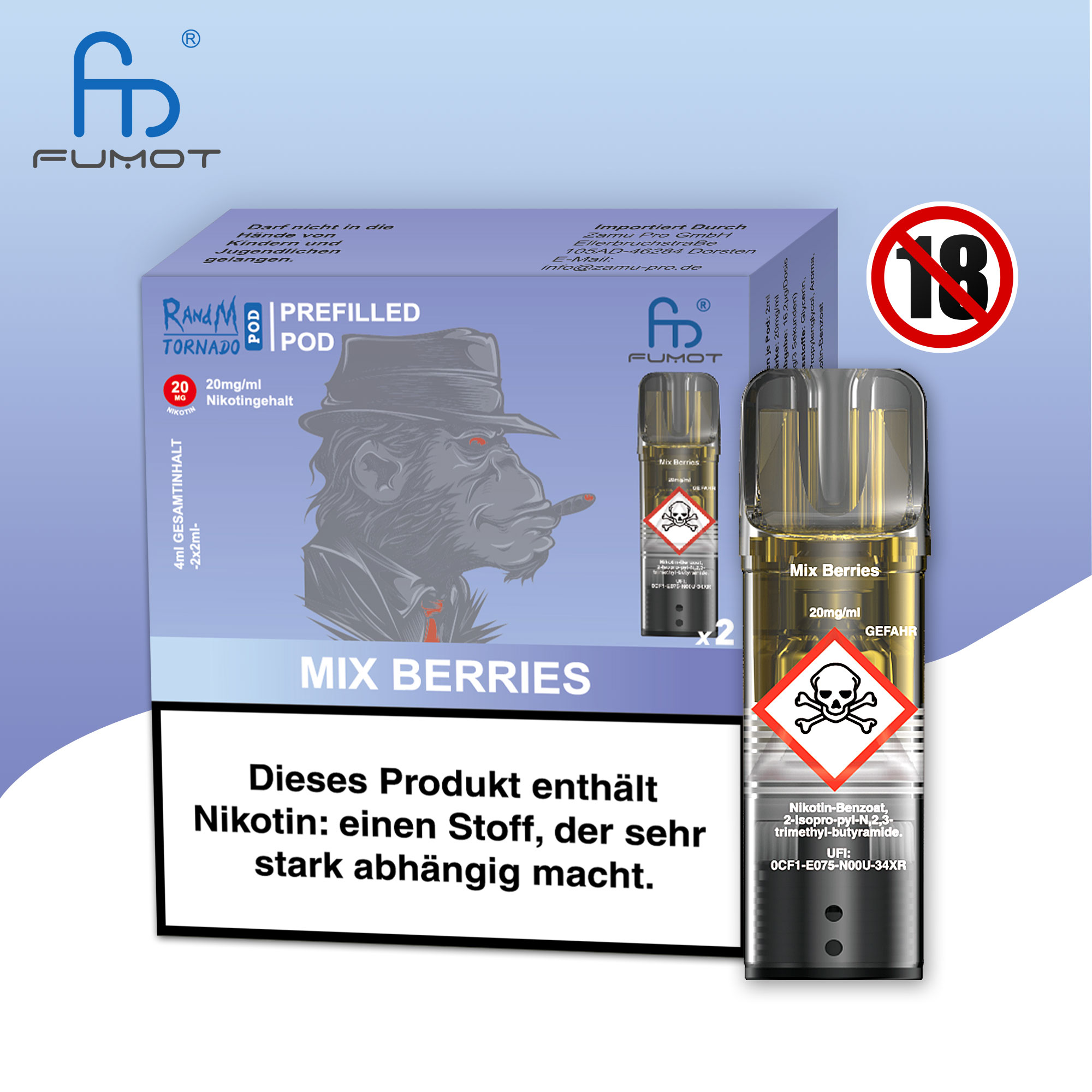 RandM - 2x2ml Pod - Mix Berries