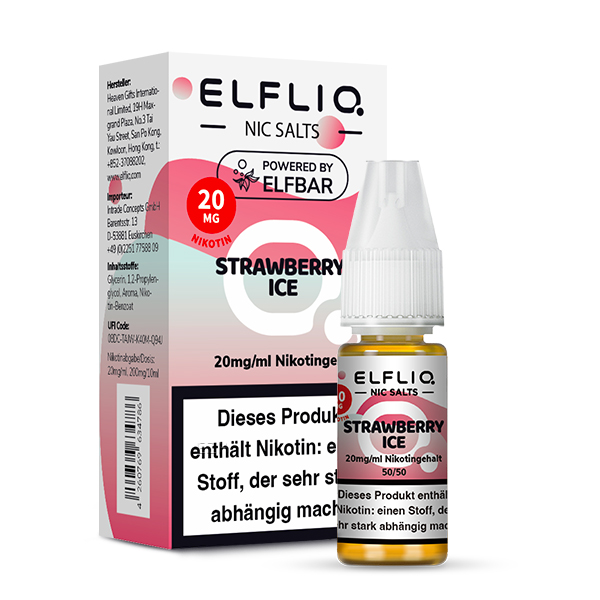 Elfbar Elfliq 10ml - Strawberry Ice 20mg