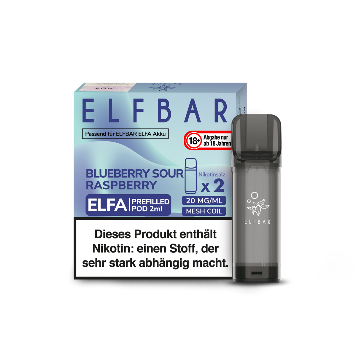 Elfbar - Elfa Prefilled Pod 2x2ml - Blueberry Sour Raspberry