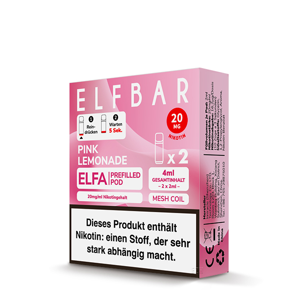 Elfbar - Elfa Prefilled Pod 2x2ml - Pink Lemonade