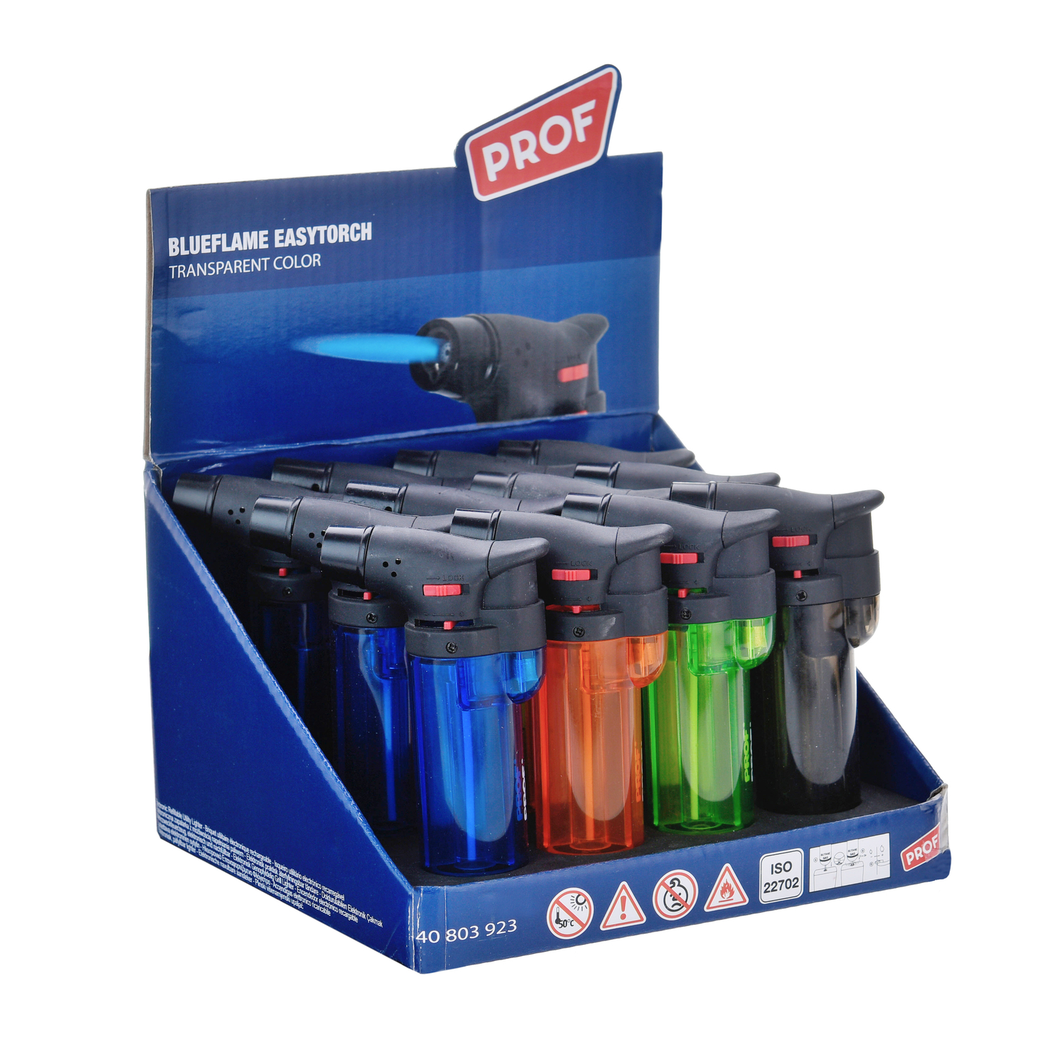 Prof - Feuerzeuge - Easy Torch Transparent 12er