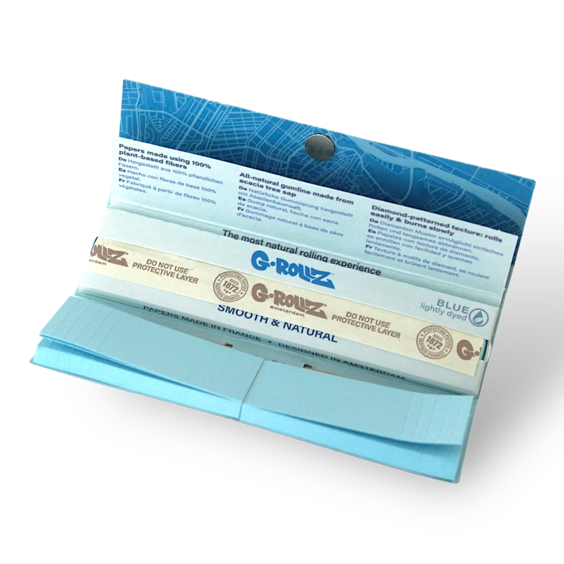 G-Rollz - Blue Spark Unbleached KS Slim Papers + Tips - RB34D-DIS