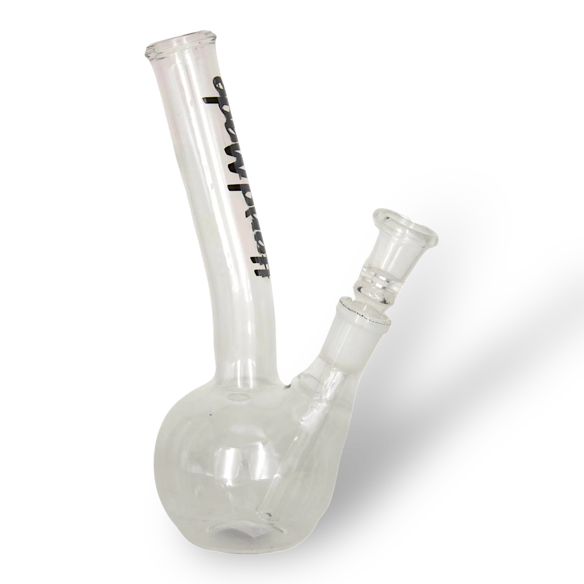 Handmade Glas Pf. mit Kugel Gebogene Mund