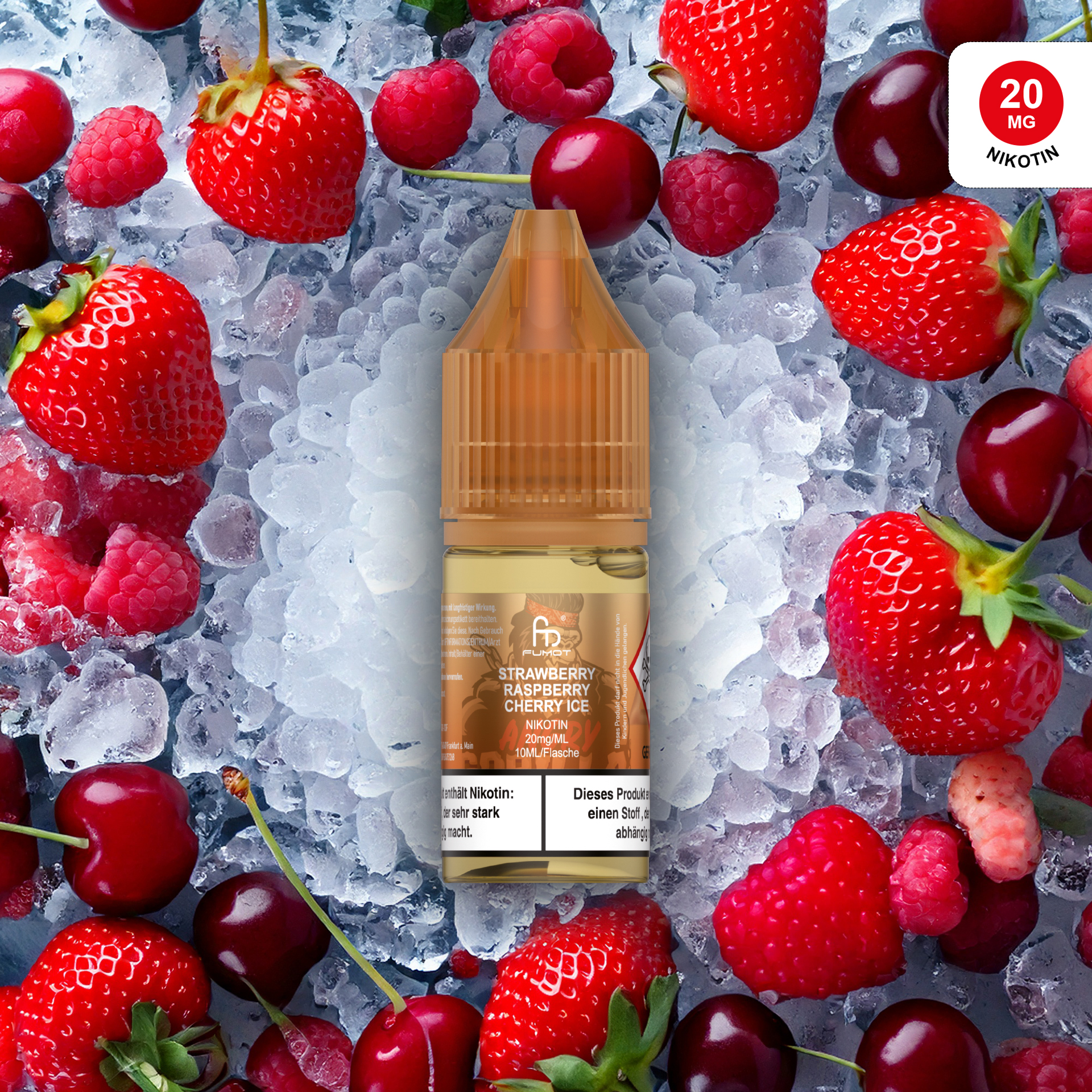 RandM Liquid - 10ml - 20mg/ml - Strawberry Raspberry Cherry Ice