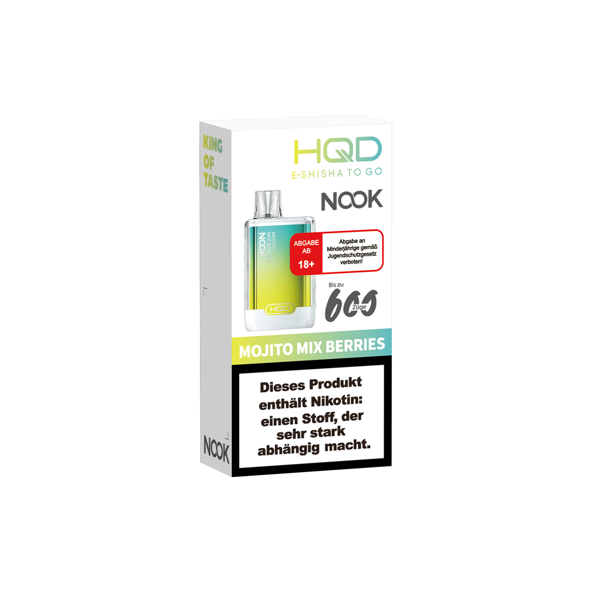 Hqd Nook - E-Shisha 600 Züge - Mojito Mix Berries