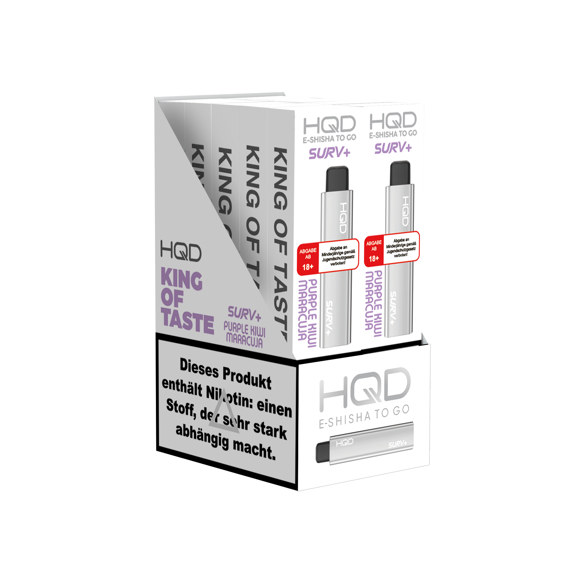 Hqd Surv+ - E-Shisha 600 Züge - Purple Kiwi Maracuja