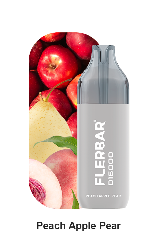 Flerbar - E-Shisha- Bundle - D16000 - Peach Apple Pear