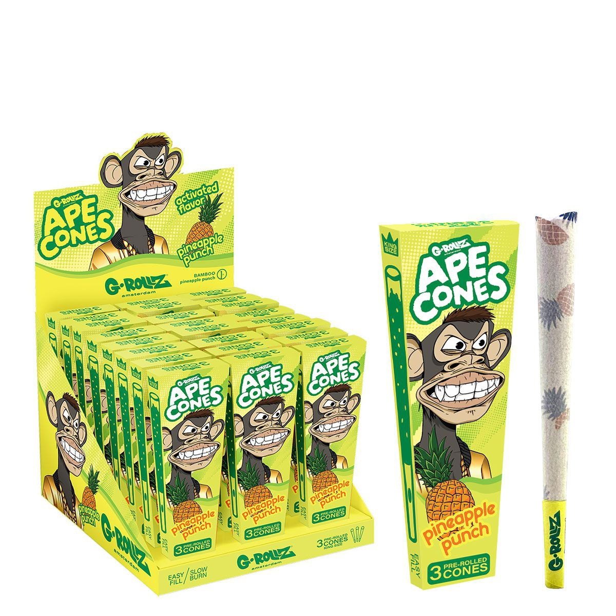 G-Rollz - Ape Cones - Pre-Rolled Cone - Pineapple Punch AA180KG-DIS
