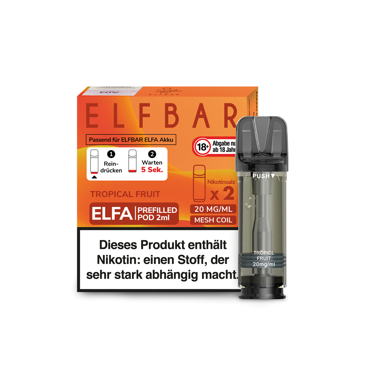 Elfbar - Elfa Prefilled Pod 2x2ml - Tropical Fruit