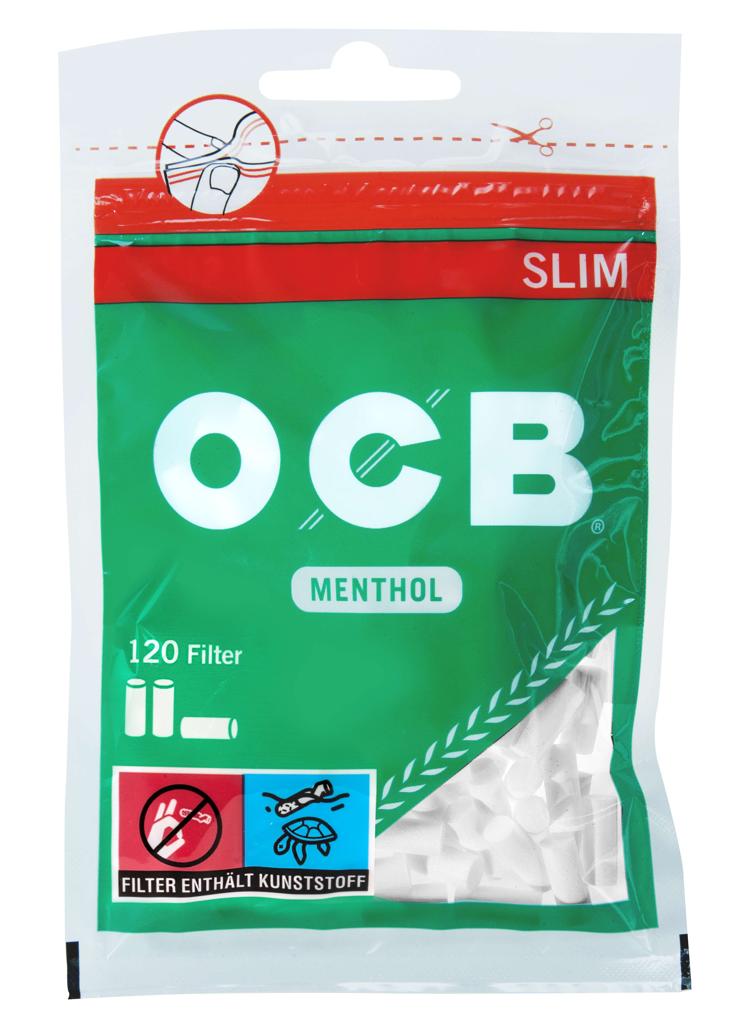 OCB - Filter Slim Menthol 6 mm - 10 Beutel à 120 Filter