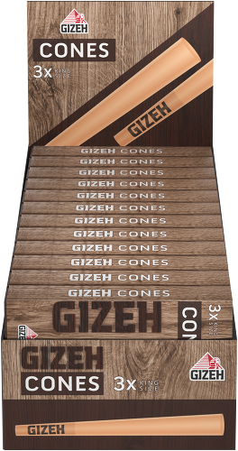 Gizeh - Cones 3x King Size - Braun