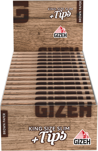 Gizeh - Brown - King Size Slim mit Tips