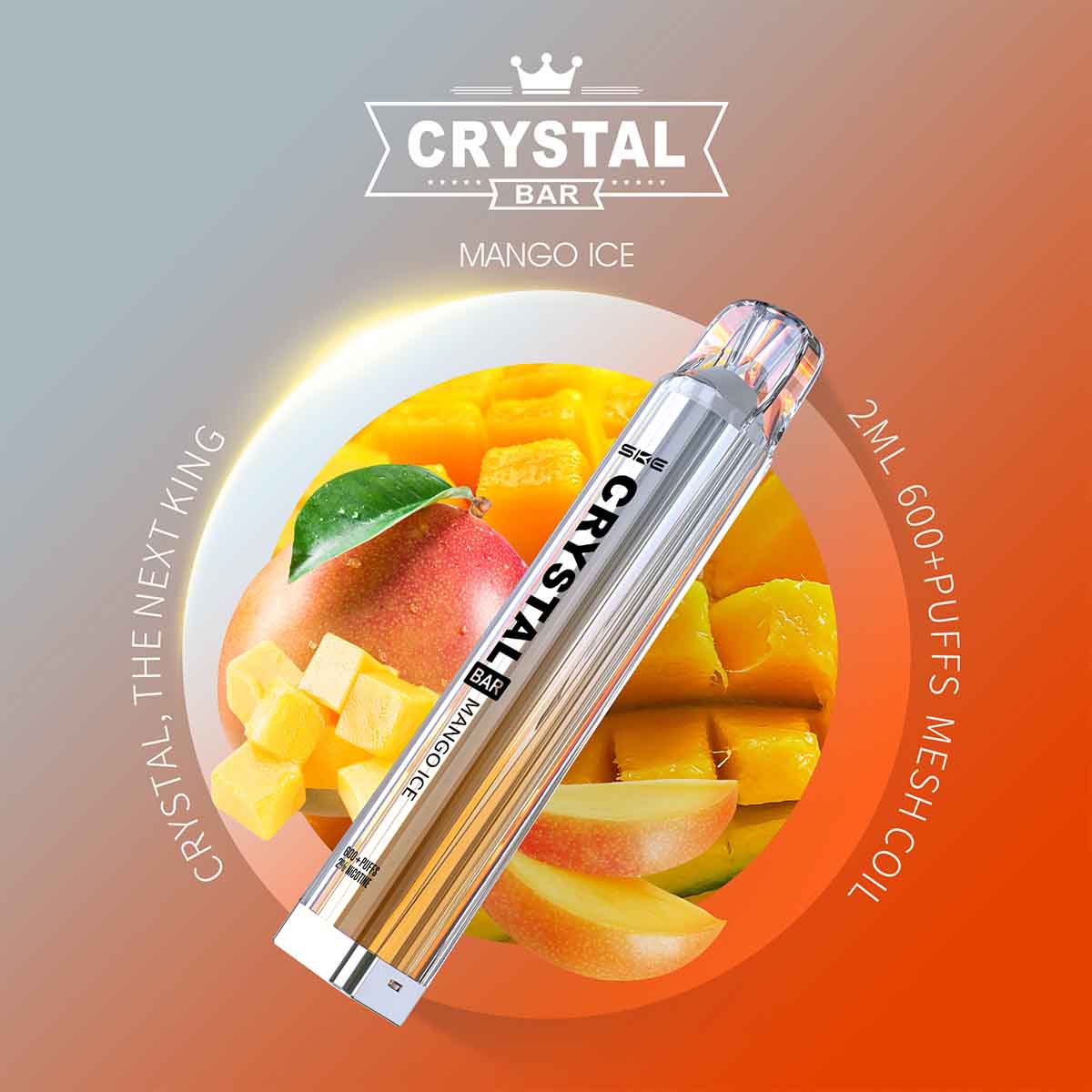 Crystal Bar - SKE - E-Shisha - 600 Züge - Mango Ice