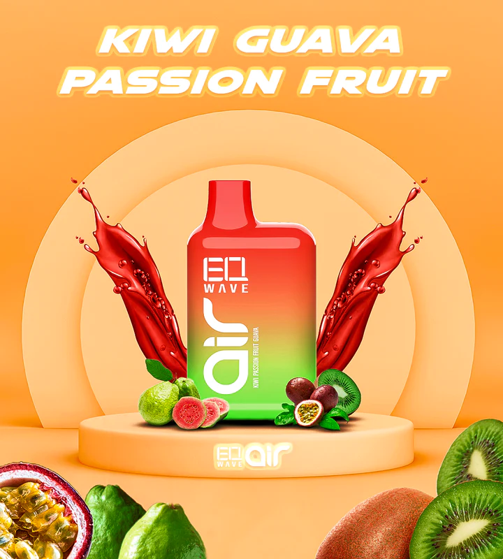 EQ-Wave Air - 600 Züge - E-Shisha - Kiwi Passion Fruit Guava
