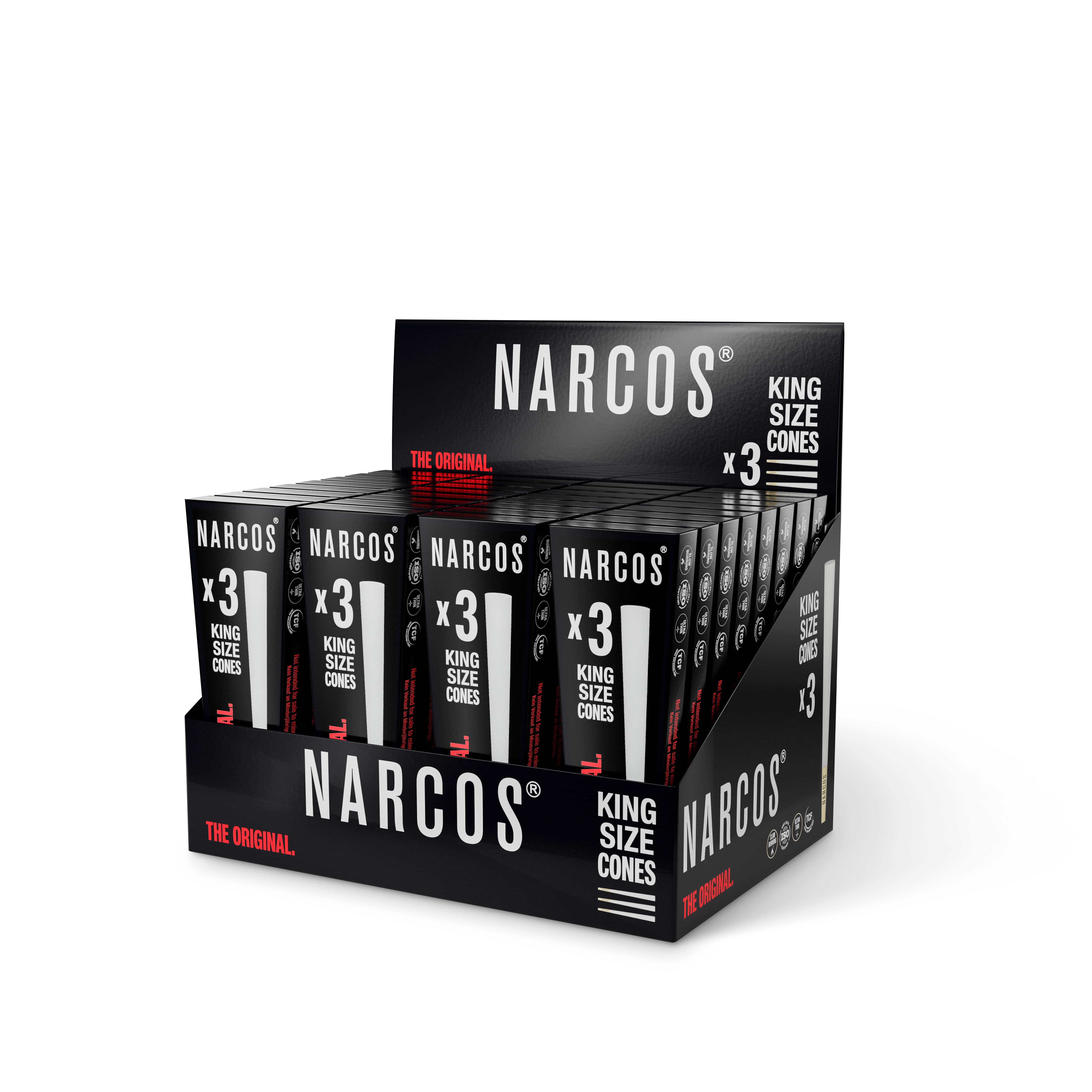 Narcos - King Size Cones 3er - Schwarz