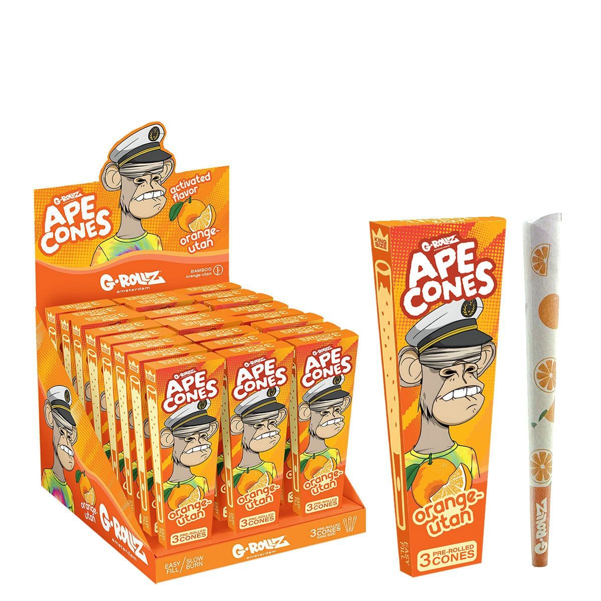 G-Rollz - Ape Cones - Pre-Rolled Cone - Orange Utan AA1180KF-DIS