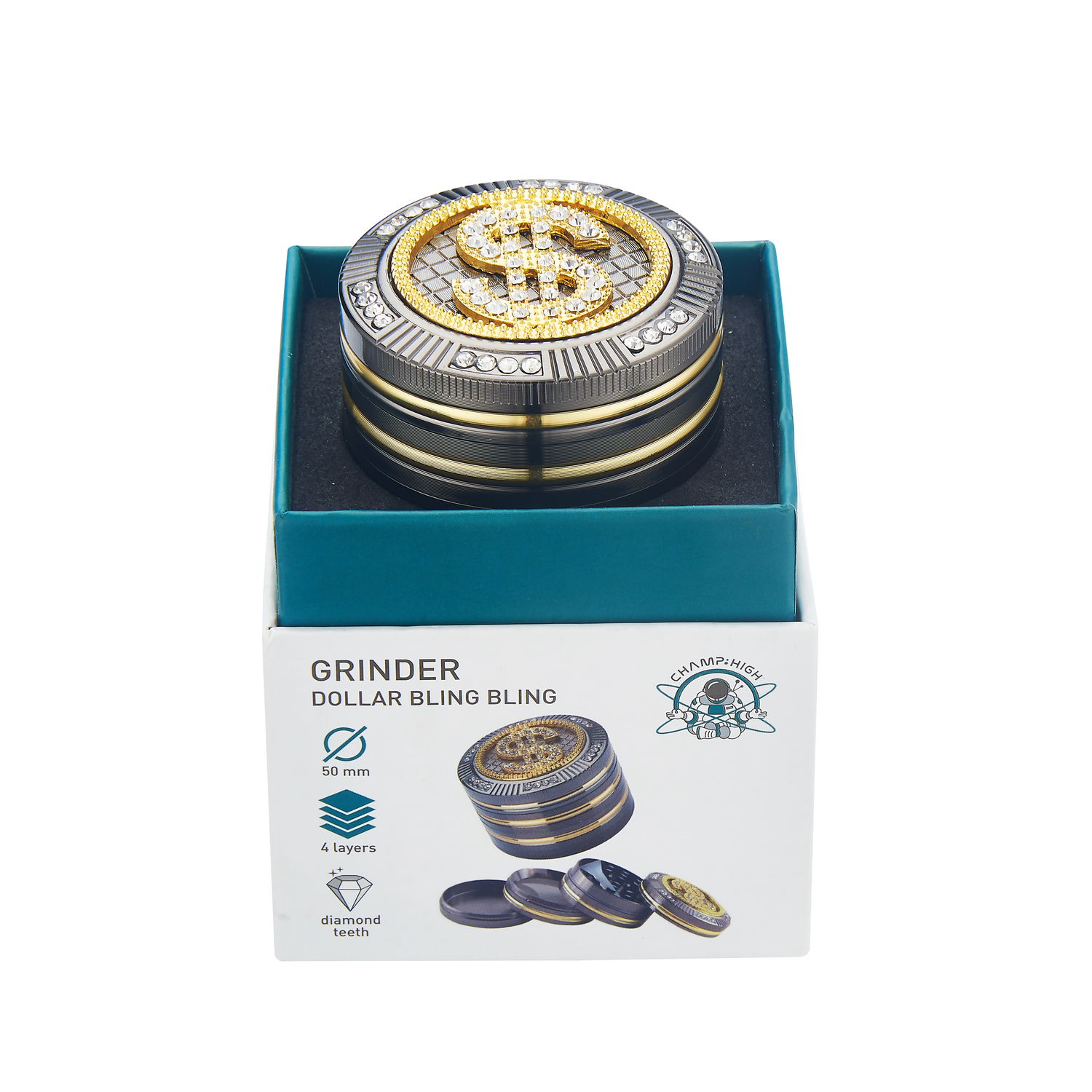 Champ - High Grinder - Bling Bling Dollar 50mm