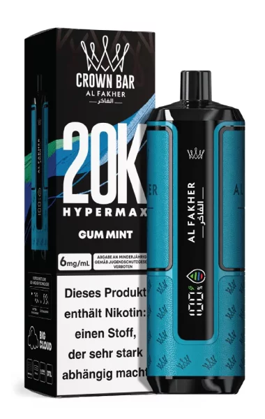 Al-Fakher - Hypermax - 20K Züge - Gum Mint