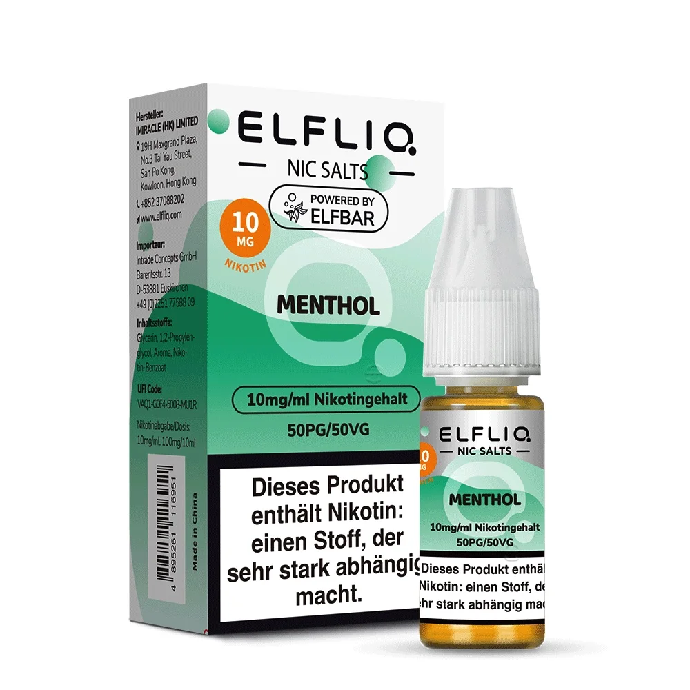 Elfbar Elfliq 10ml - Menthol 10mg