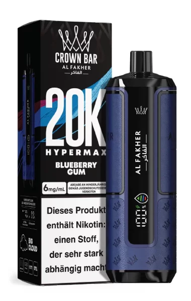Al-Fakher - Hypermax - 20K Züge - Blueberry Gum
