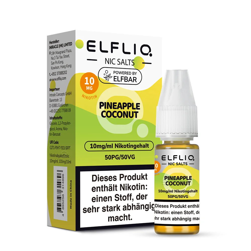 Elfbar Elfliq 10ml - Pineapple Coconut 10mg