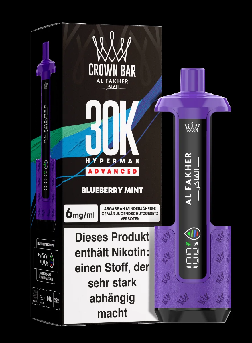 Al Fakher - Hypermax Advanced 30K - Blueberry Mint