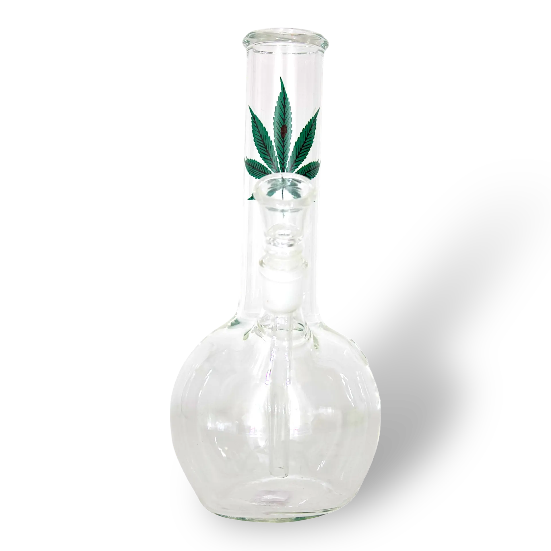 Leaf Line Glas.bong Kugel mit abgewink.Mundst.
