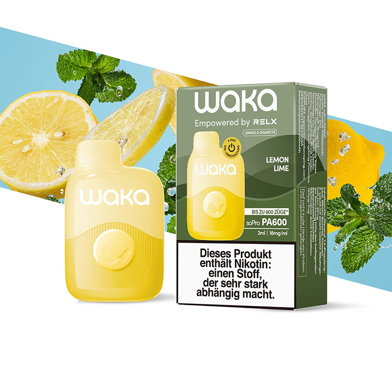 Waka - soPro PA600 - E-Shisha - 600 Züge - Lemon Lime