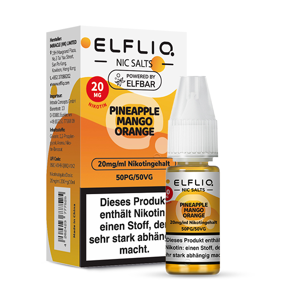 Elfbar Elfliq 10ml - Pineapple Mango Orange 20mg