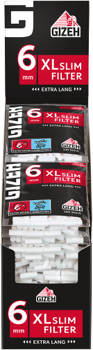 Gizeh - XL Slim Filter - 6mm - extra lang
