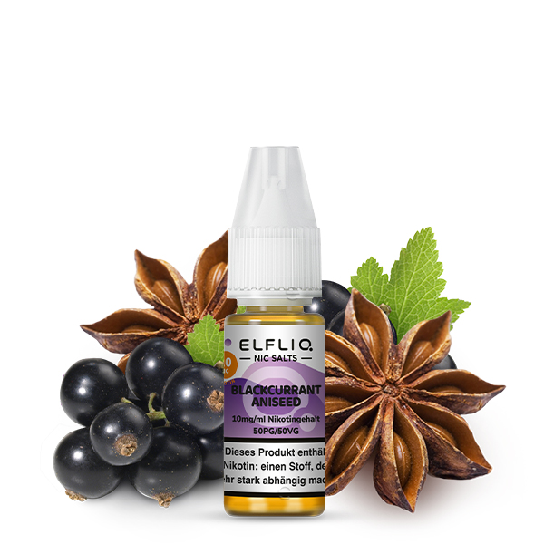 Elfbar Elfliq 10ml - Blackcurrant Aniseed 10mg Elfbar Elfliq 10ml - Blackcurrant Aniseed 10mg