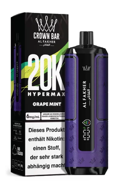 Al-Fakher - Hypermax - 20K Züge - Grape Mint
