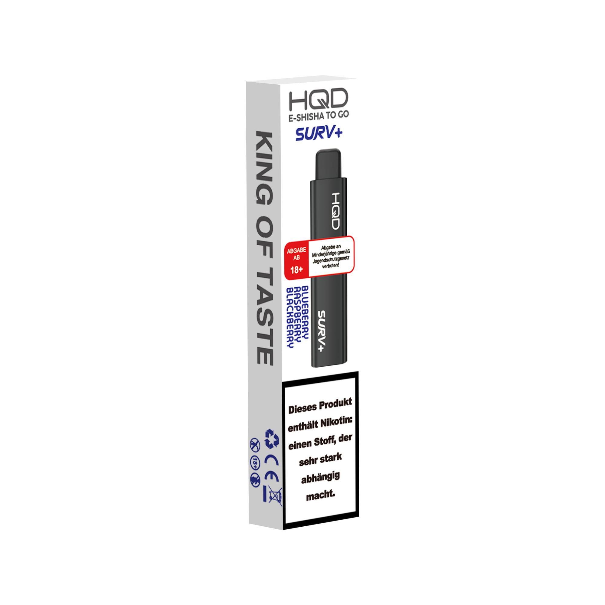 Hqd Surv+ - E-Shisha 600 Züge - Blueberry Raspberry Blackberry