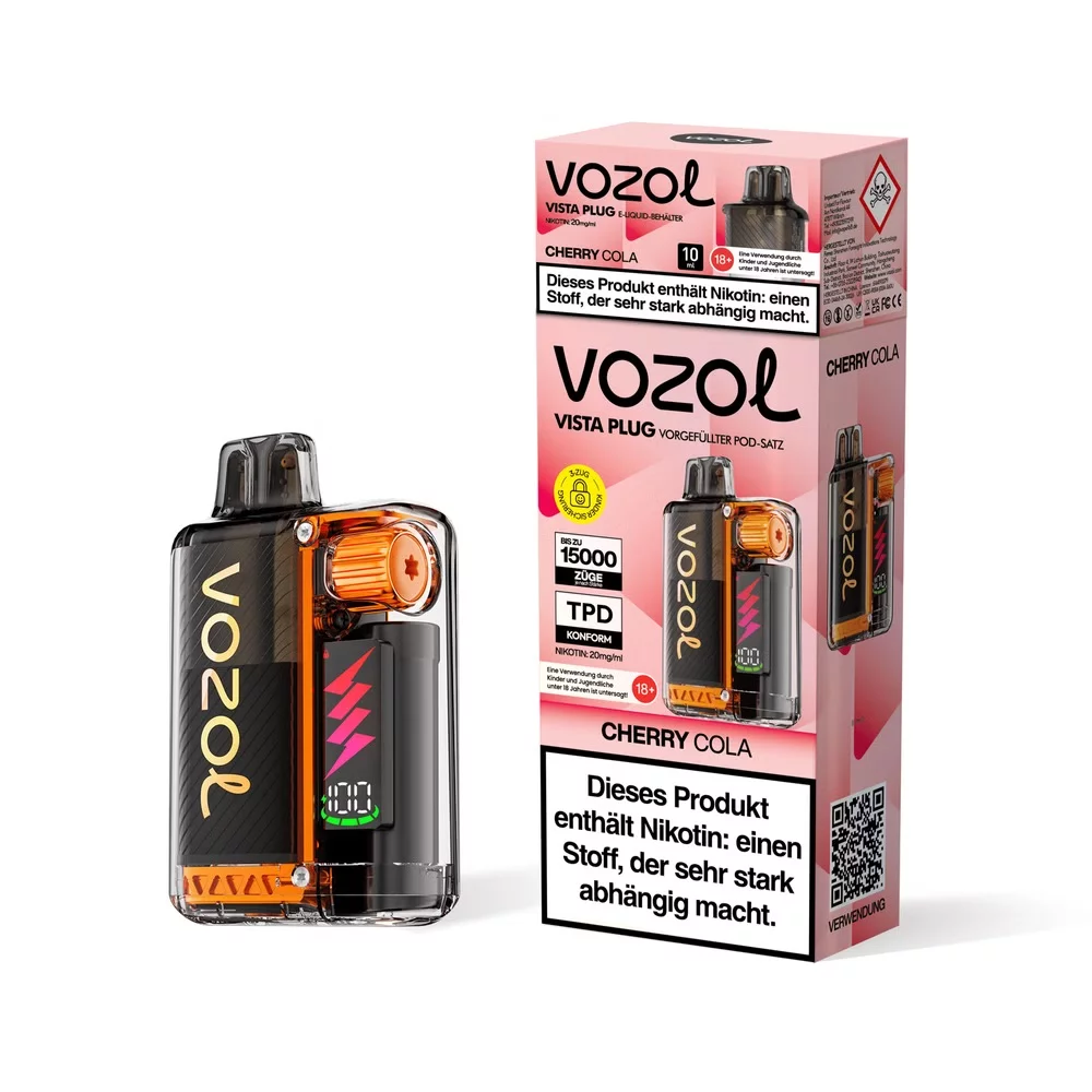 Vozol Vista Plug - E-Shisha - 15K Züge - Cherry Cola