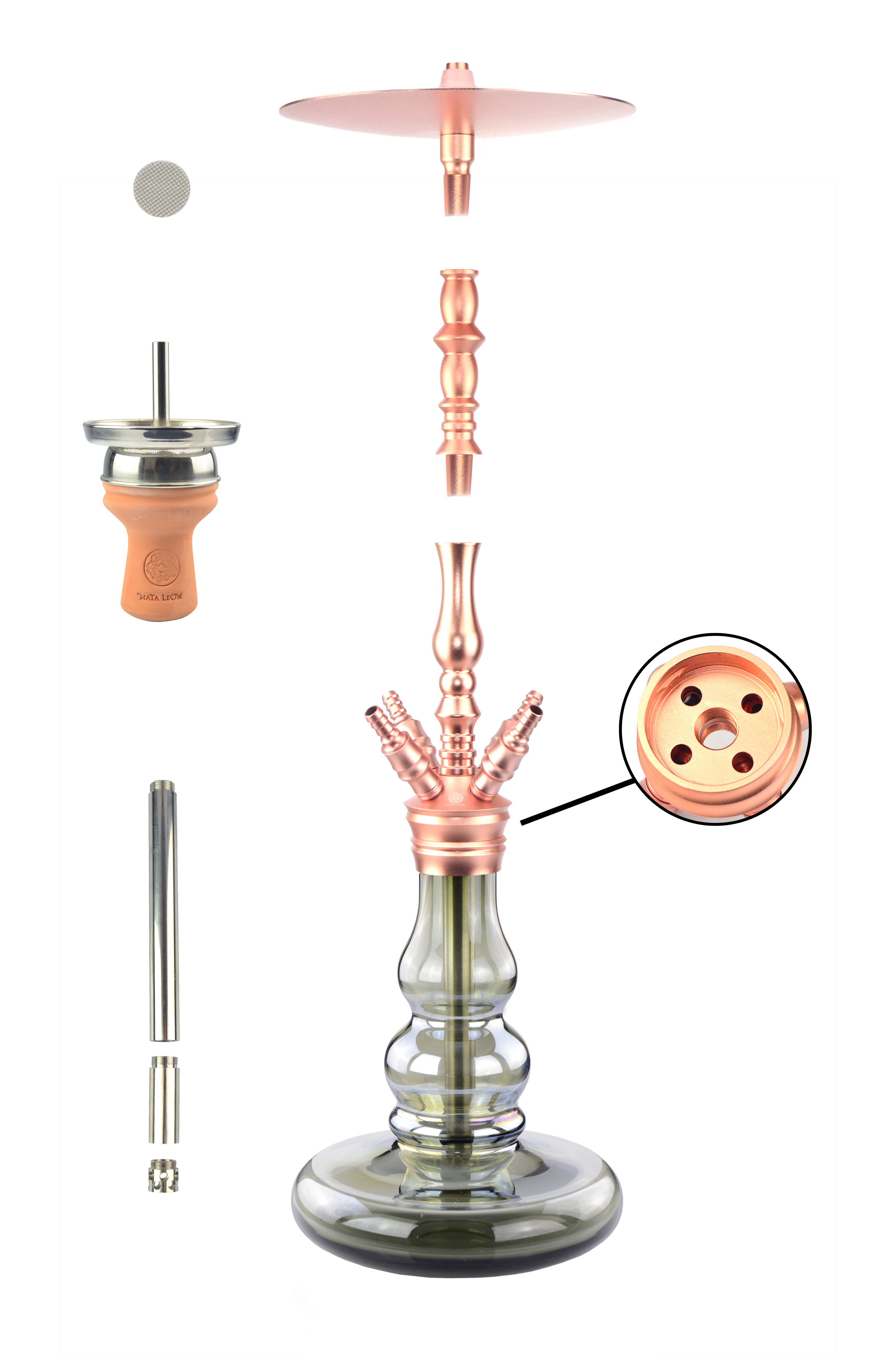 Mata Leon Shisha - MLS852 - Excalibur Pingue - Rosegold