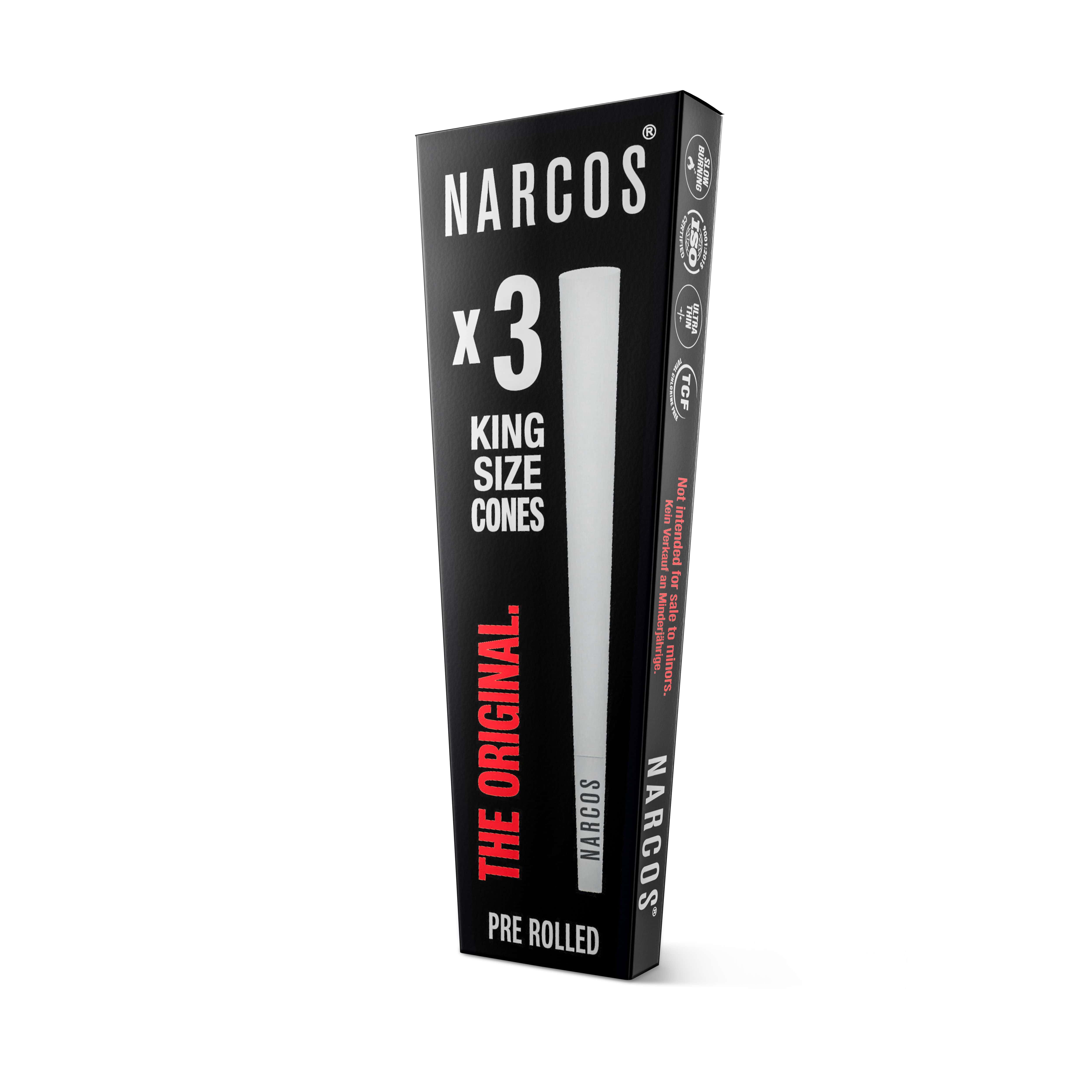 Narcos - King Size Cones 3er - Schwarz