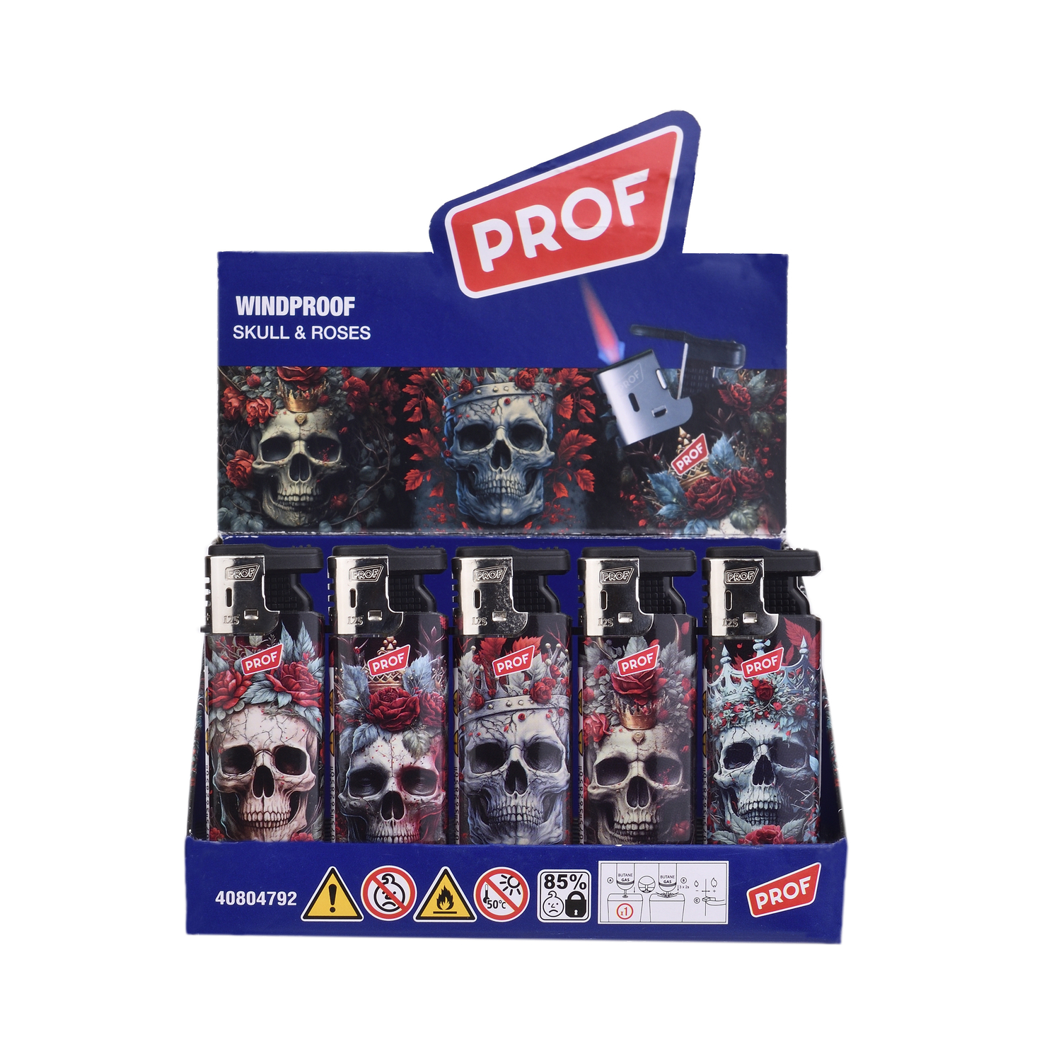 Prof - Feuerzeuge - Skull & Roses