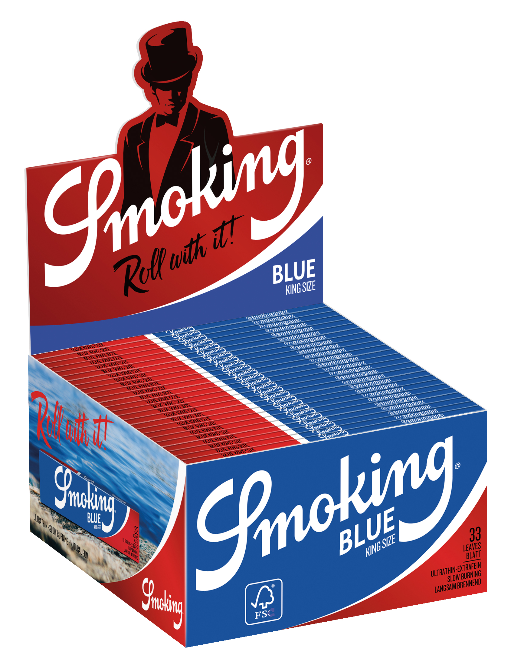 Smoking - King Size - Blue 50 Hefte à 33 Blatt