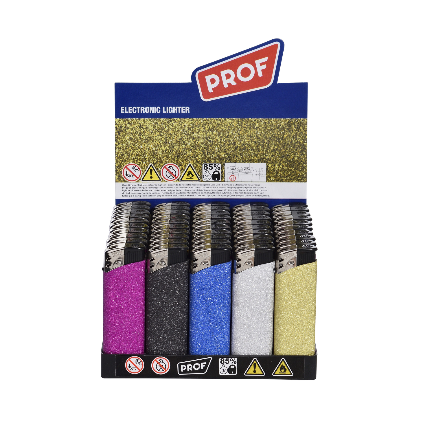 Prof - Feuerzeuge - Shiny Glitter 50er