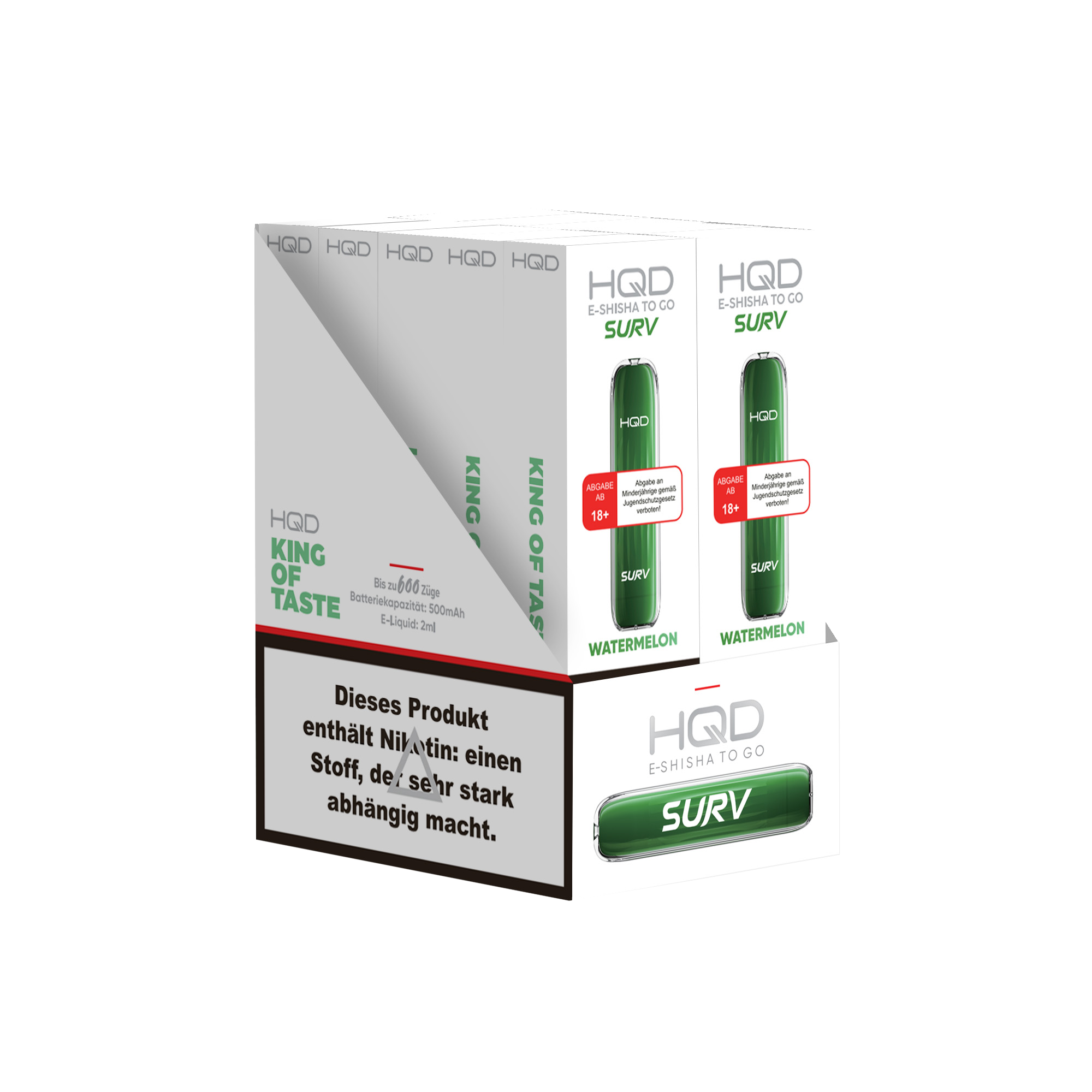 HQD Surv - E-Shisha - 600 Züge - Watermelon