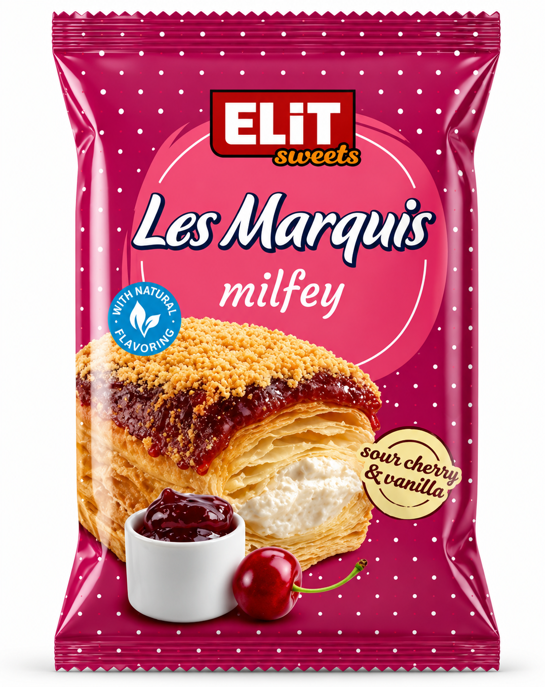 Elit Sweets - Puff Les Marquis Sour Cherry & Vanilla 72g