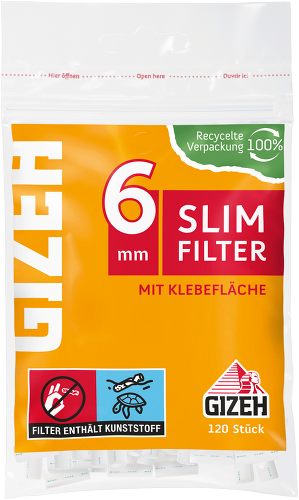 Gizeh - Slim Filter - 6mm mit Klebefläche