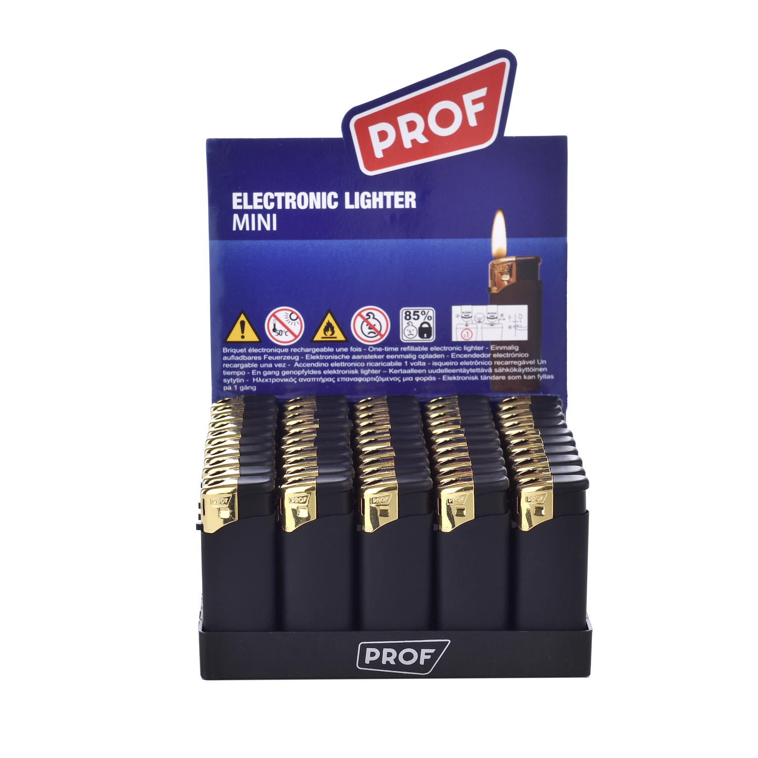 Prof - Feuerzeuge - Mini Black Rubber 50er