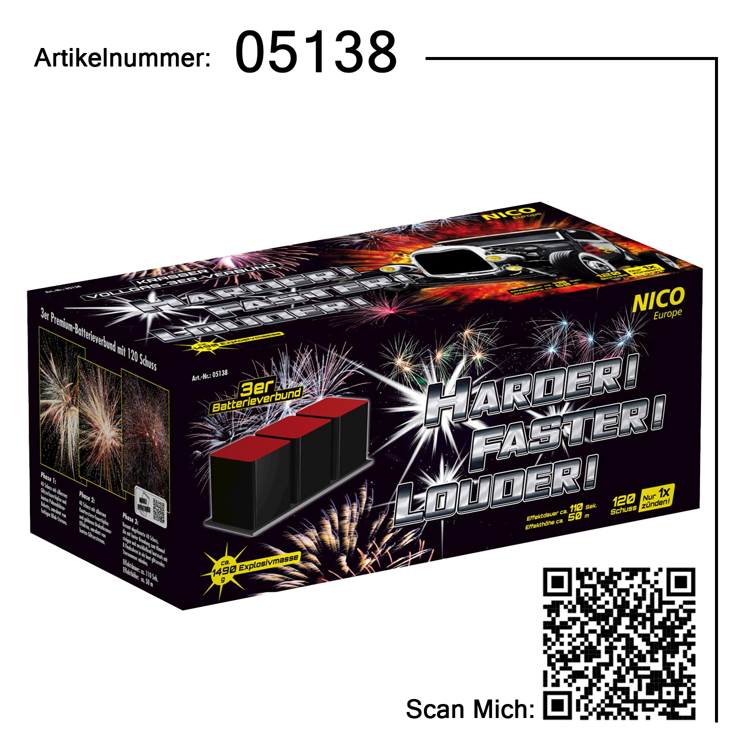 Harder! Faster! Louder! 120 Schuss