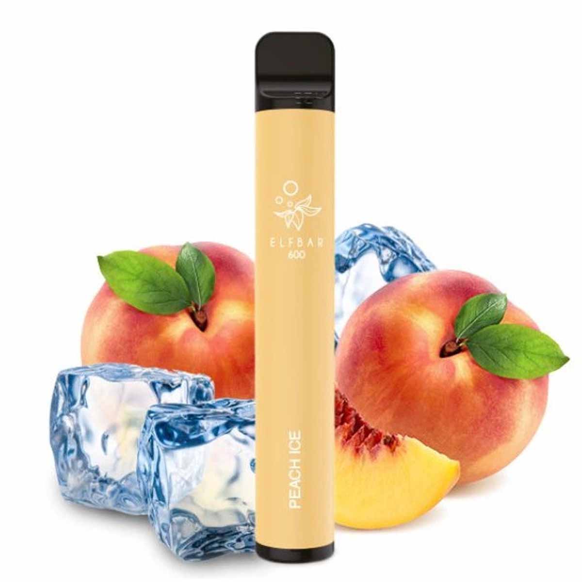 Elfbar E-Shisha - 600 Züge - Ohne Nikotin - Peach Ice